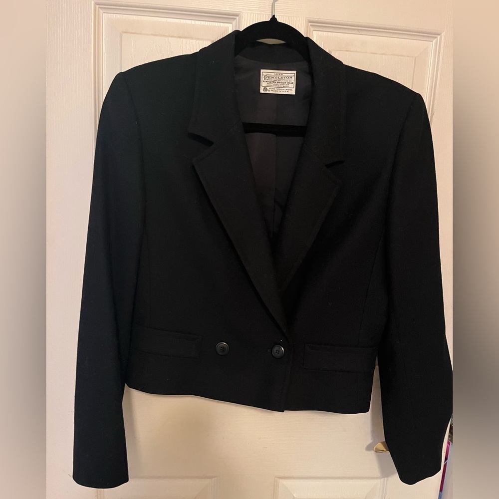 Black Miss Pendleton blazer
